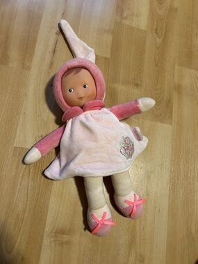 Corelle Pink Plush Doll Soft Toy with Hooded Dress